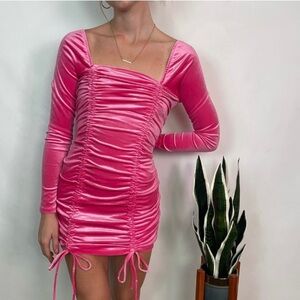New Wild Fable Bodycon Ruched Velvet Dress   Size XS